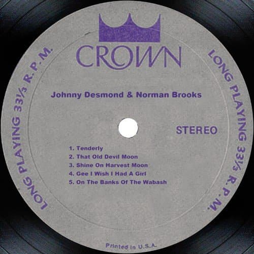 Johnny Desmond And Norman Brooks
