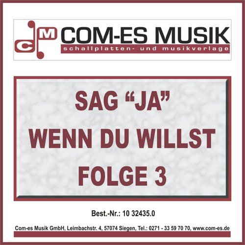 Sag, daß du mich lieb hast